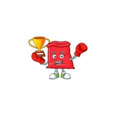 Çizgi film Noel Baba çantası karakter boks şampiyonuyla açıldı.