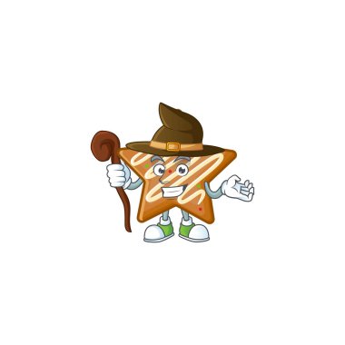 Cadı şekilli lezzetli yıldız kurabiyeleri.