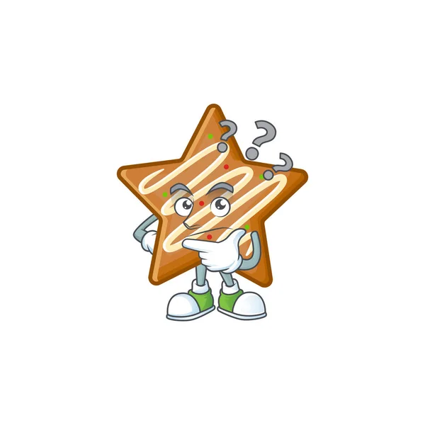 Delicious star cookies με σχήμα σκέψης χαρακτήρα — Διανυσματικό Αρχείο