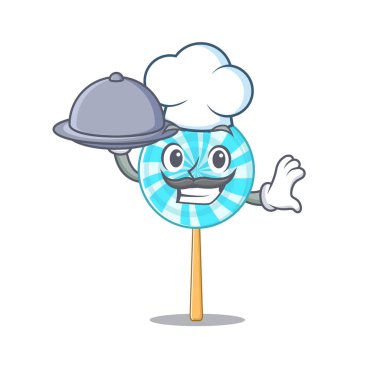 Mutlu lolipop elinde meyve suyu bardağıyla