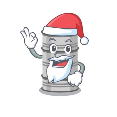 Noel Baba 'nın yağ varili çizgi film şeklinde.