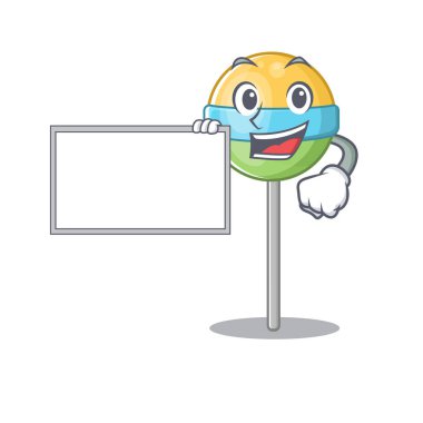 Çizgi film şekilli yuvarlak karakter lolipopu