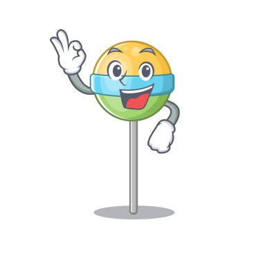 Vektör tamam. Lollipo çizgi filmle izole edildi.