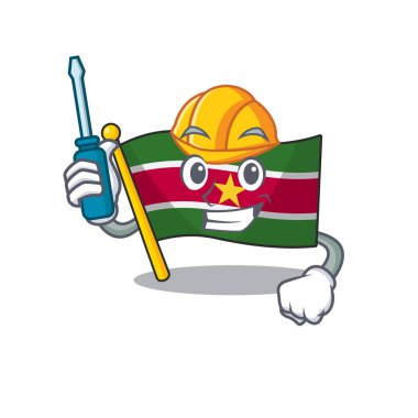 Otomotiv bayrağı bir direkte maskotluk yapıyor