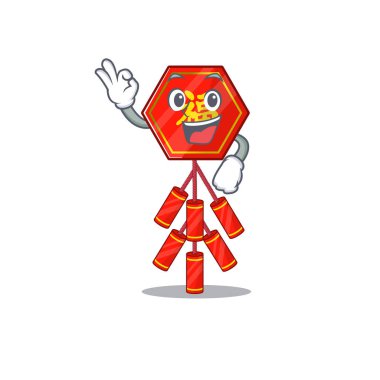 Resim karakteri Çin kestane fişeği Tamam çizgi film şekli