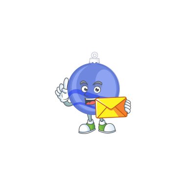 Mavi Noel balosunda bir zarf getir