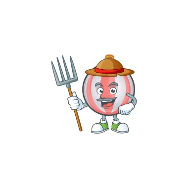 Çizgi film Noel balosu karakterli çiftçiyle izole edilmiş.