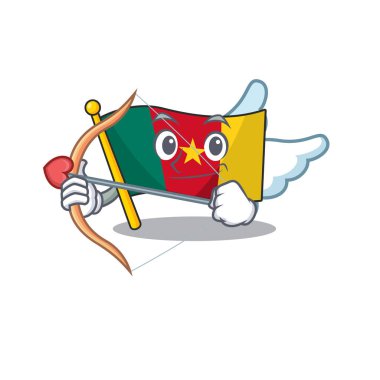 Bayrak kamerun karakteri, aşk tanrısı şeklinde.