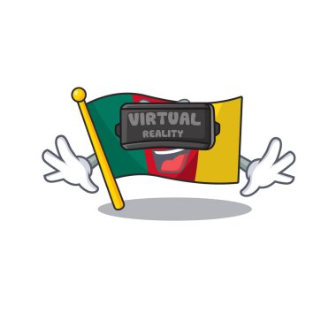 Flag Cameroon maskotu sanal gerçekliği şirin bir şekilde izole etti