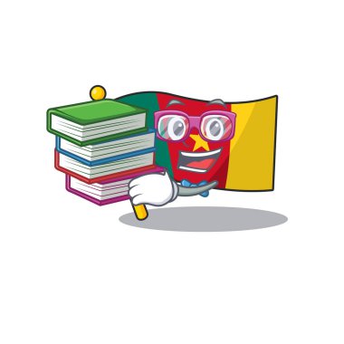 Öğrenci, masa karikatürünün üzerine bayrak kamerası getiriyor.