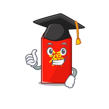 Güzel kırmızı zarf mezuniyet şapkası.