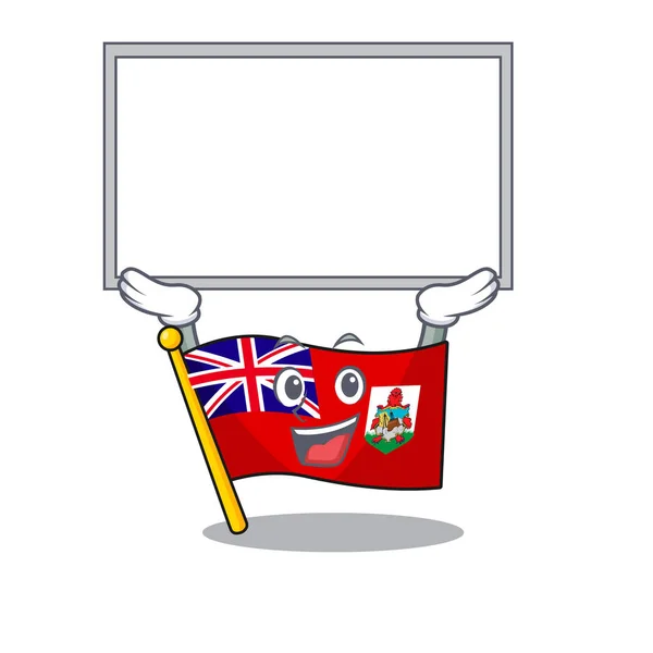 Zászló bermuda rajzfilm karakter alakja fórumon — Stock Vector