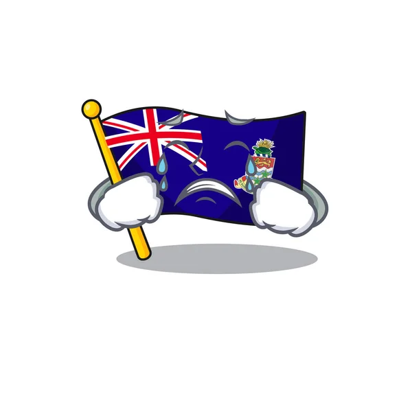 Vlajka kajmanské ostrovy ve tvaru postavy pláč — Stockový vektor