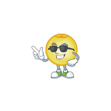 Süper havalı maskotu olan parlak altın bir noel balosu.