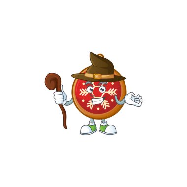 Cadılar bayramı kızıl noel balonuz kutlu olsun. Cadı çizgi film tarzı..