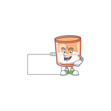 Camdaki mum. Tahtası olan sevimli çizgi film karakteri.