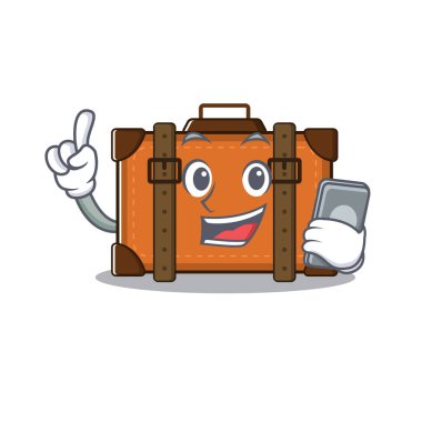 Çizgi film şekilli şirin bir bavulu vardı.