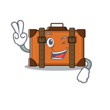 bavul iki parmak maskot ile çizgi film