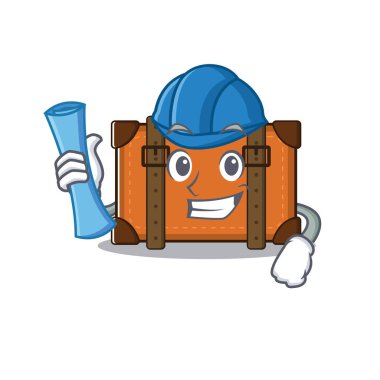 Çizgi filmde maskotlu bavul mimarı.