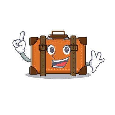 Çizgi film şeklinde parmak şeklinde bavul.