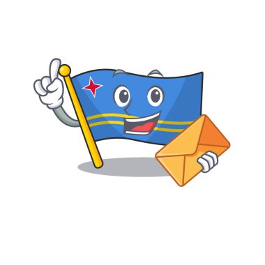 Sevimli karakter şekilli aruba bayrağı getir