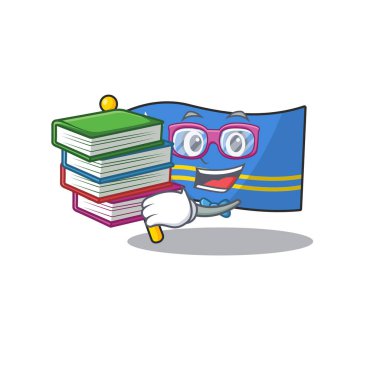 Flamalı aruba karakteri öğrencisi çizgi roman tarzı maskot getiriyor.