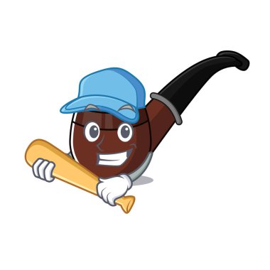 Beyzbol çizgi filminde komik bir pipo.