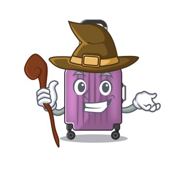 Şirin seyahat çantası. Cadı maskotu şeklinde.