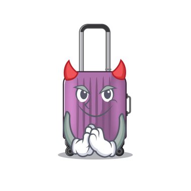 Şirin seyahat çantası, şeytan maskotu şekli.