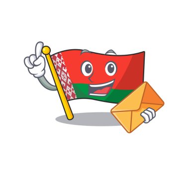 Gülümseyen zarf, Belarus çizgi film karakteri tarzı.