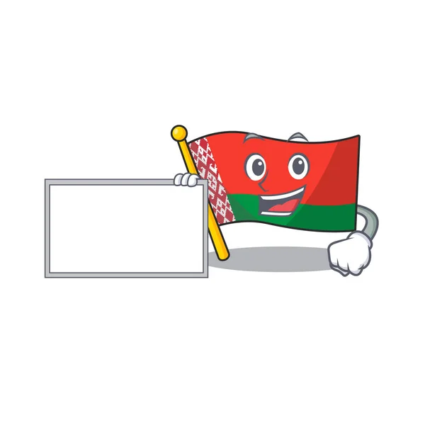 Флаг Belarus в форме мультфильма с доской — стоковый вектор