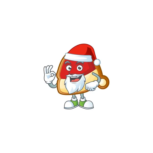 Рождественская шляпа в дизайне персонажа мультфильма Санта — стоковый вектор