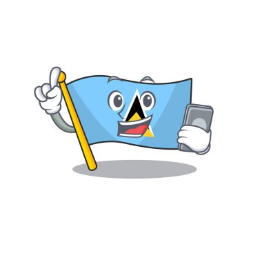 Sancak Aziz Lucia telefonda beklemede.