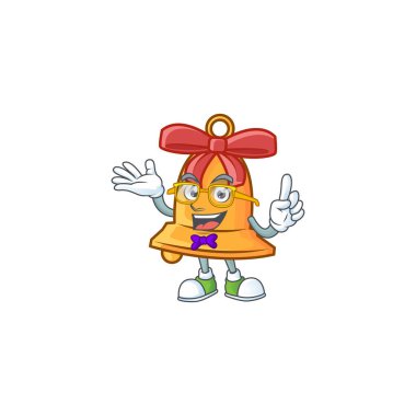 Süper komik inek akıllı noel çanı maskotu tarzı