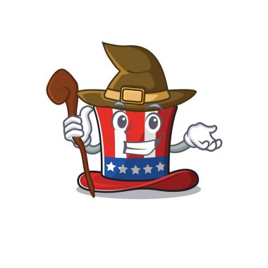 Karakter Sam amca Mutlu cadıyla şapka