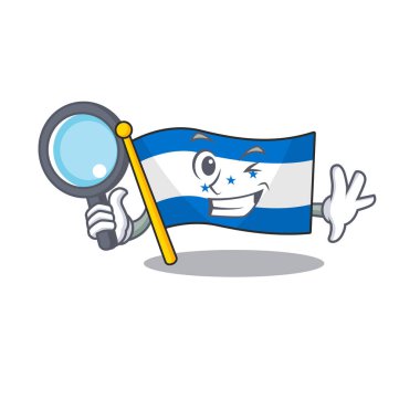 Dedektif karakterli bayrak Honduras çizgi filmi.