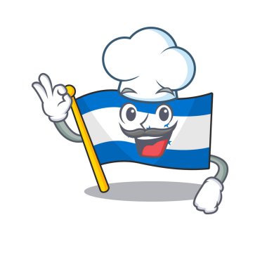 Şef karakterli bayrak Honduras çizgi filmi.