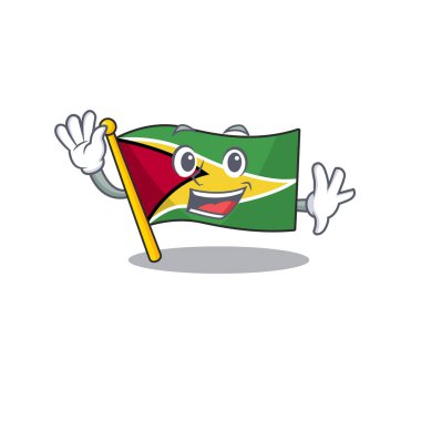 Bayrak sallayan adam maskot direğinde dalgalanıyor