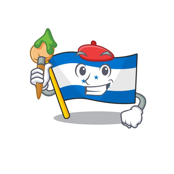 Персонаж на флаге мультфильма Гондурас — стоковый вектор