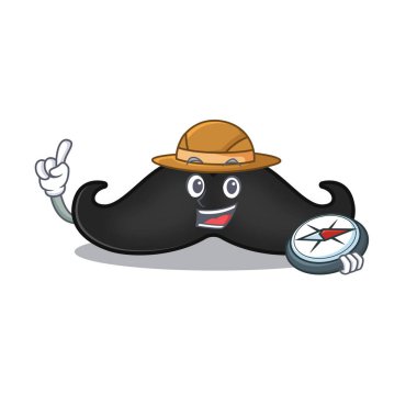 Çizgi film şeklinde pusula bıyığı tutuyor.