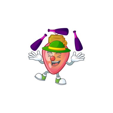 Süper havalı Kırmızı Noel Ampulü Maskot tarzı hokkabazlık