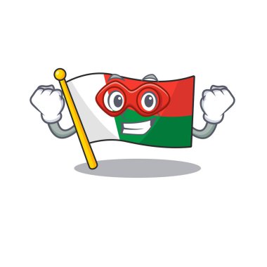 Süper kahraman karakterli bayrak madagaskar çizgi filmi