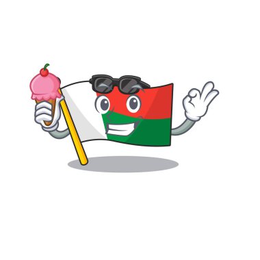 Dondurma karakterli bayrak madagaskar çizgi filmi