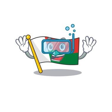 Dalış karakteri ile bayrak madagaskar çizgi filmi