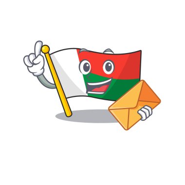 İçinde zarf karakteri olan bayrak madagaskar çizgi filmi