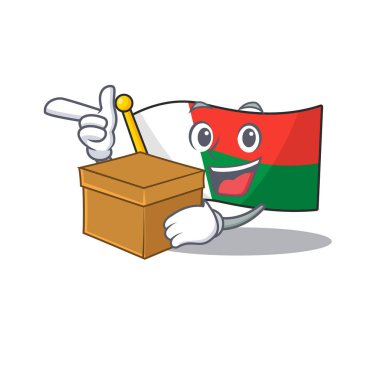 İçinde kutu karakteri olan bayrak madagaskar çizgi filmi
