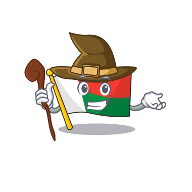 Maskot bayrağındaki çizgi film cadısı.