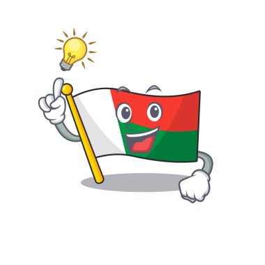 Karakter bayrağı Madova karikatürde izole edildi.