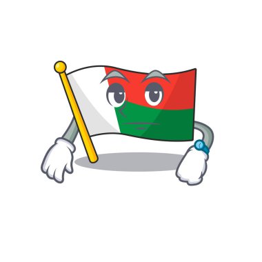 Karakter bayrağı Madova çizgi filmde izole edildi