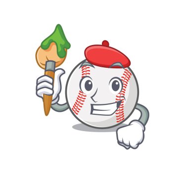 Karakter ressamıyla çizgi film beyzbolu